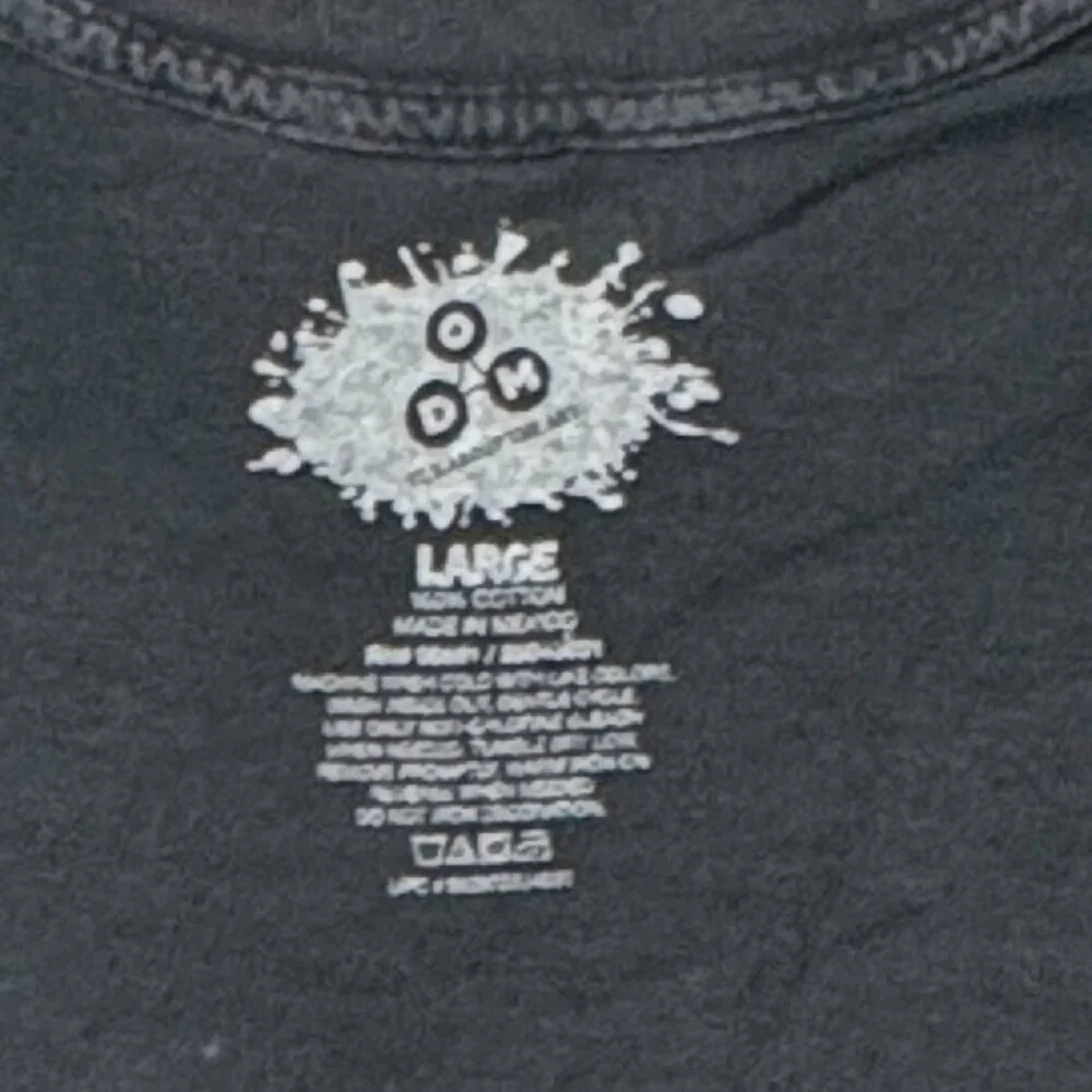 (L) ODM IT'S ABOUT THE ART American Flag TShirt Solid Black Back
